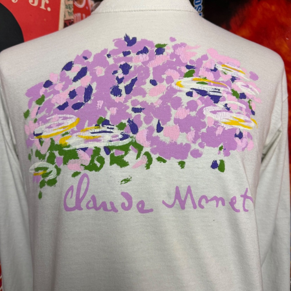 Mens Claude Monet Art Long Sleeve T Shirt Saint Louis Art Museum White Sz XL - Picture 2 of 5
